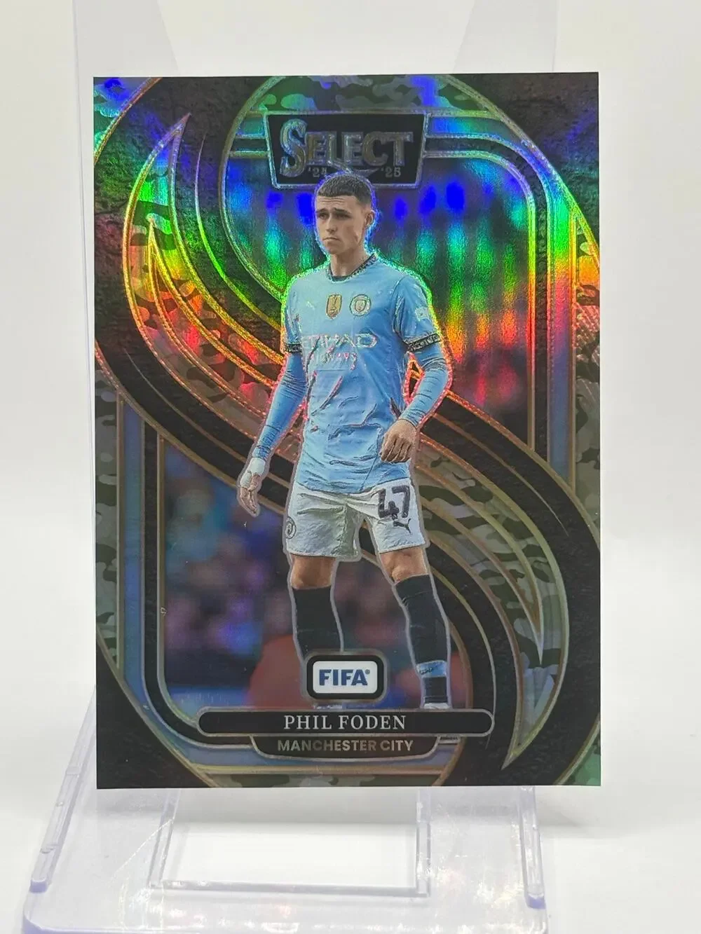 2024-25 Panini Select FIFA Phil Foden Mezzanine Camo Refractor 67/135 Man City